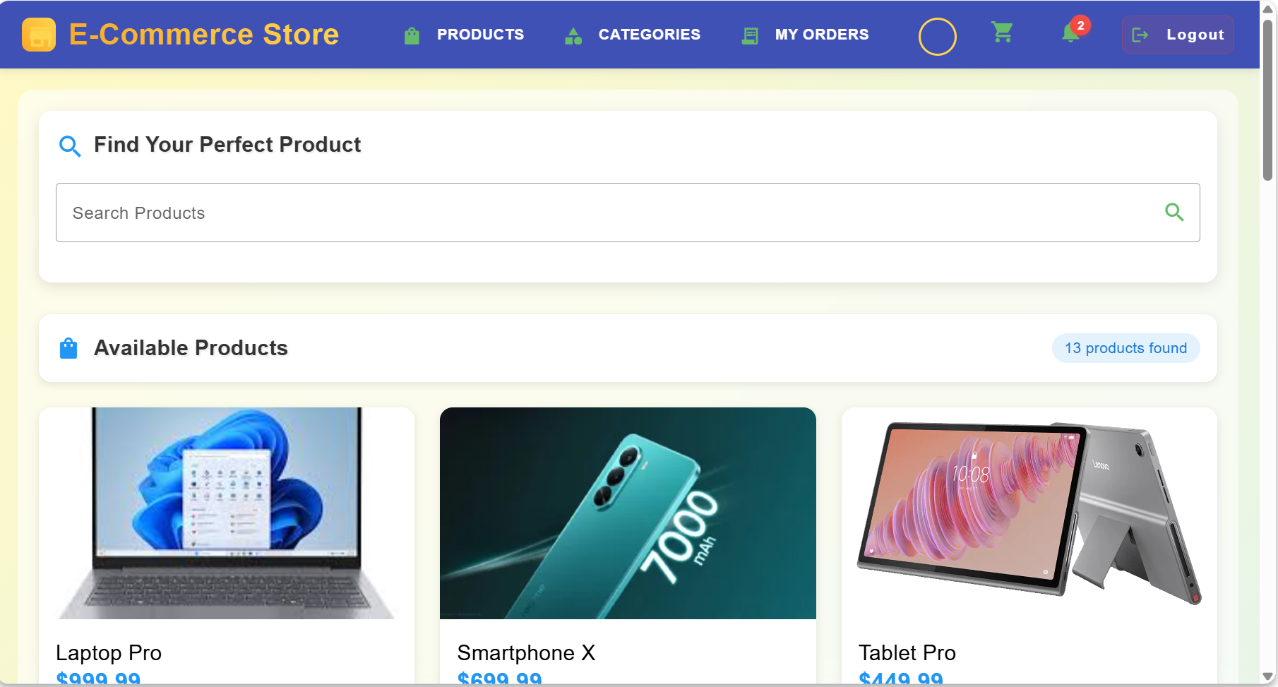 Spring Boot E-Commerce